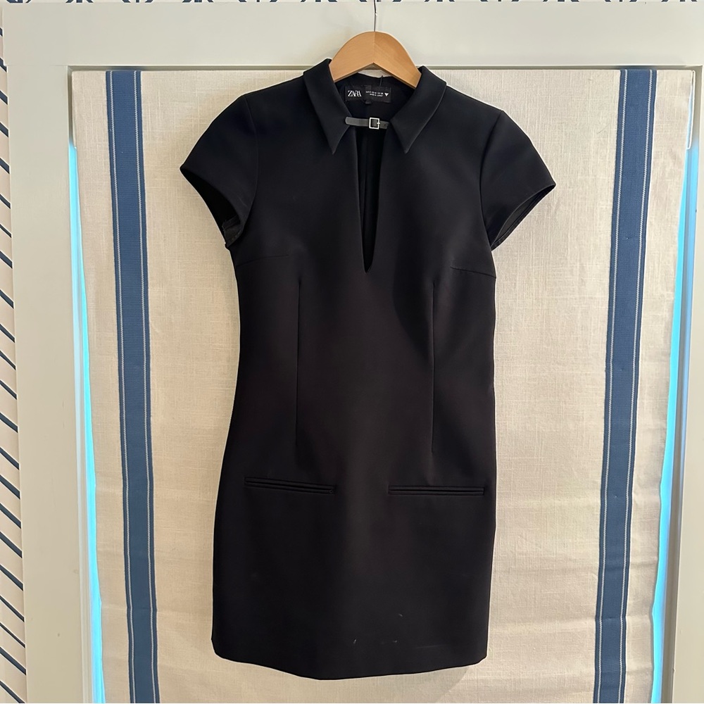 Zara Collared Mini Dress w/ Clasp